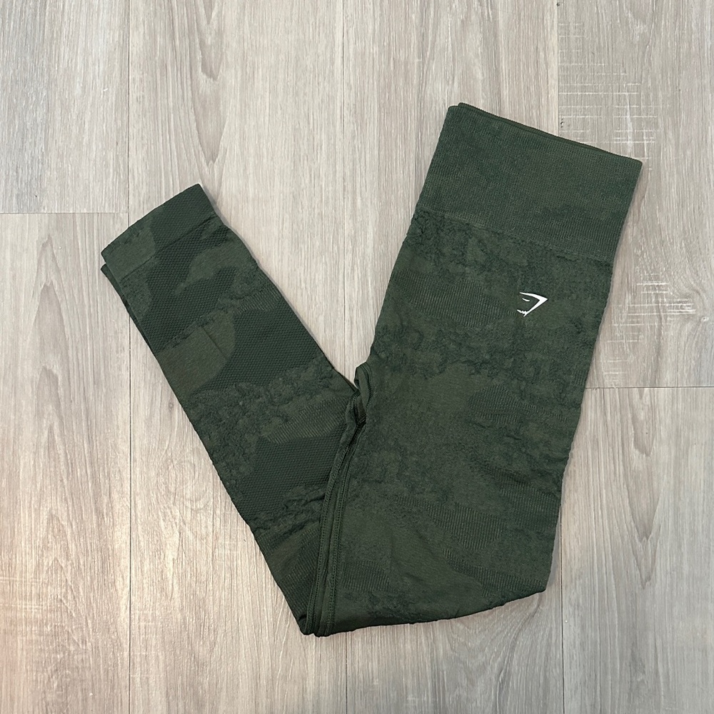 Green Camouflage Leggings
